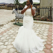 China OEM billige Trompete weiße afrikanische Hochzeitskleider online